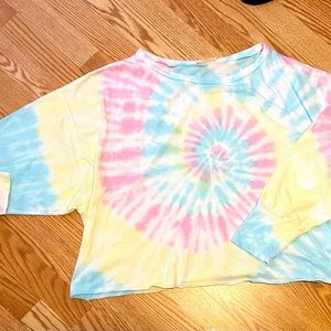 Vici Pastel Tye dye long sleeve top